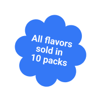 All flavors sold in 10 packs